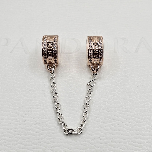 Authentic Pandora Two Safety Chain Clip - Picture 8 of 9